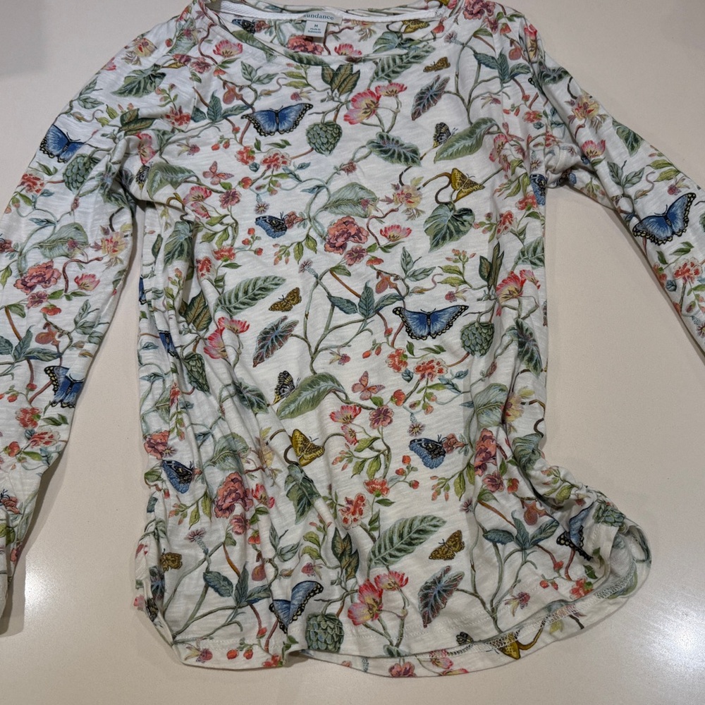Sundance Multicolor Floral and Butterfly Top M